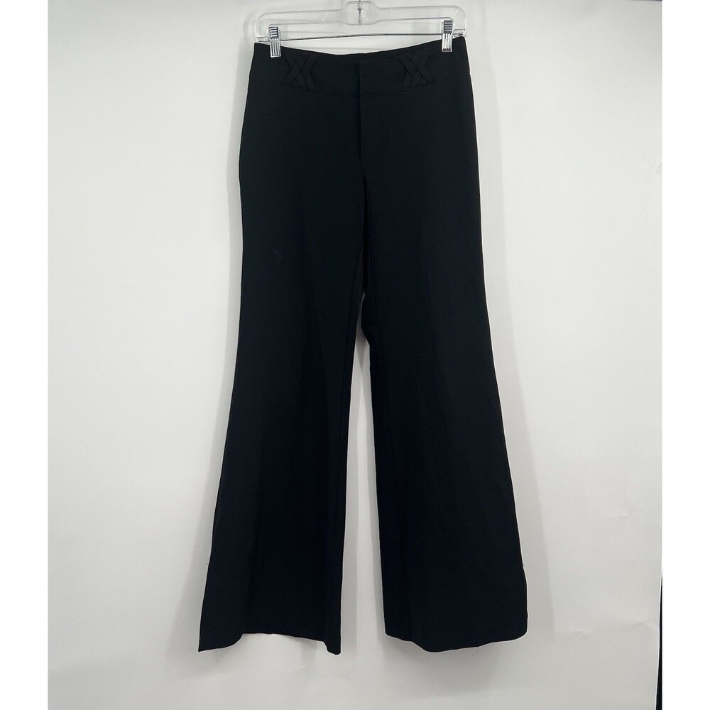 Womens Esprit Black Linda Regular Pants 28” Business Career Preppy Slacks Slit